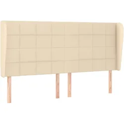 vidaXL Kopfteil mit Ohren Creme 163x23x118/128 cm Stoff