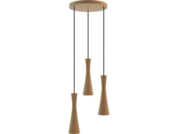 Hängeleuchte Vegas, Eichefarben, Holz, Eiche, 150 cm, Lampen & Leuchten, Innenbeleuchtung, Hängeleuchten, Pendelleuchten