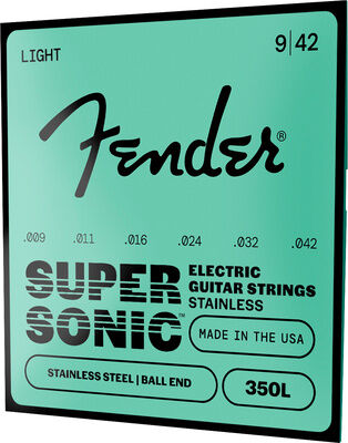 Fender 350L Stnls Steel Ball End 9-42