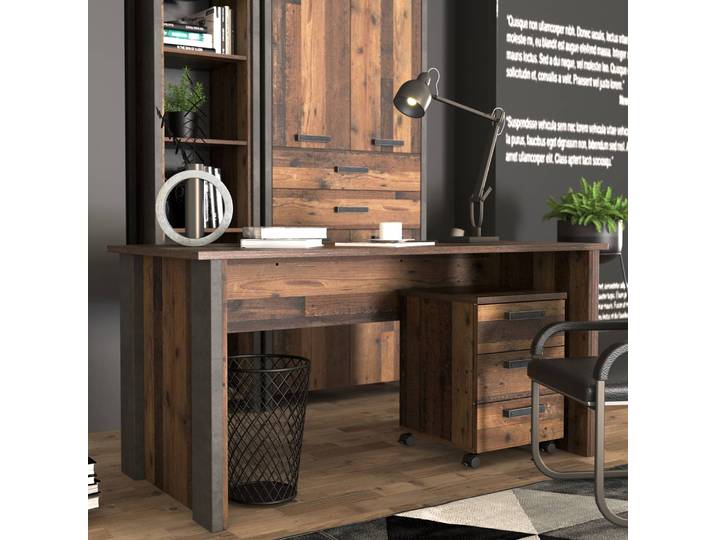 Büroset Clifford 2-teilig 153cm Braun