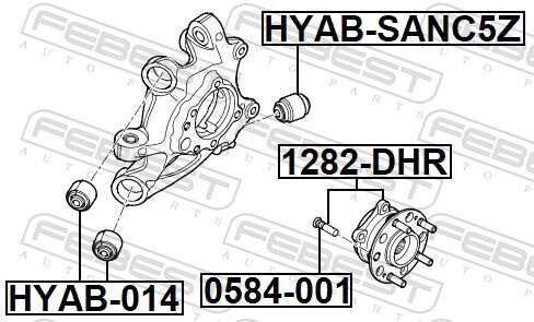 Febest Lagerung, Lenker Hyab-014 Vor Der Achse Für Hyundai