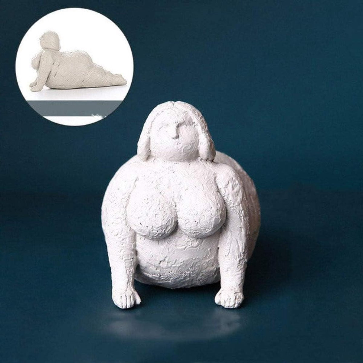 Abstract vrouw standbeeld decoratie van hars in meerdere kleuren