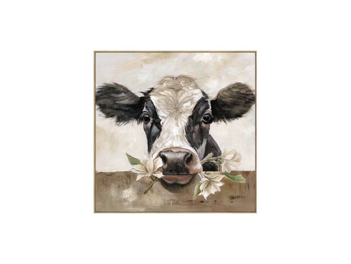 Handbemaltes, gerahmtes Bild „Waltraud“ 70 x 70 cm Multicolor Crea Collection