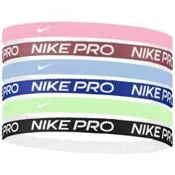 6er Pack NIKE Flex Classic Printed Haarbänder 664 - pink rise/pink smoke/white