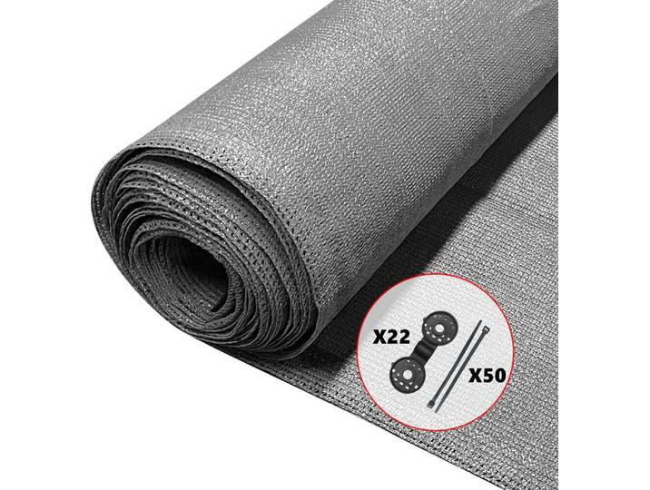 VOUNOT® Panneau de clôture 1.8×10m\, Protection visuelle Clôture 150 g/m² HDPE Filet d'ombrage\, Gris