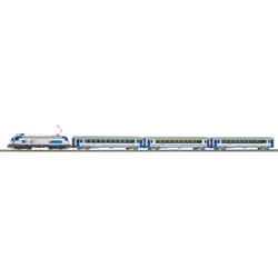PIKO 57116 H0 Start-Set mit Bettung E-Lok EU44 mit 3 Personenwagen, PKP IC, Ep. VI