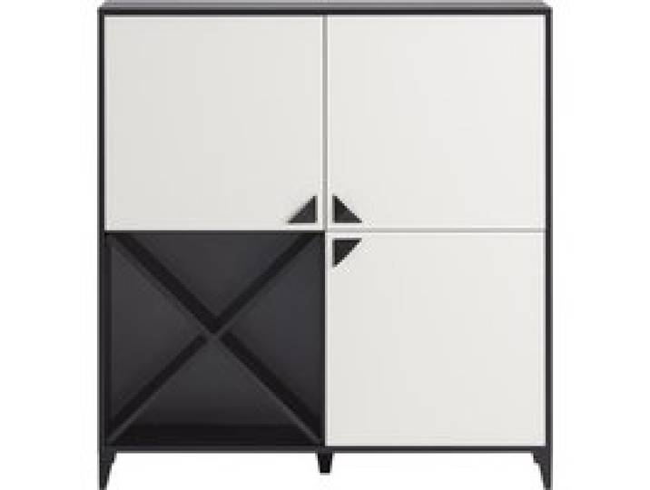 SCHILDMEYER Buffet haut, Looks Classic (noir mat-beige)