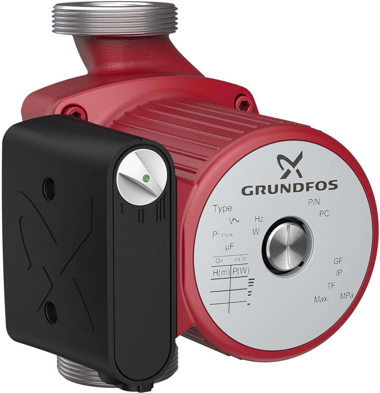 Pompe de circulation Grundfos série 100 95906489 UPS 32-100 N, 230 V, UBA, 180 mm