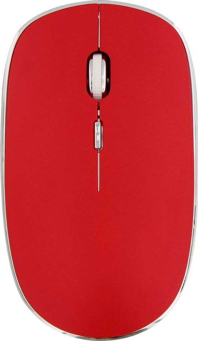 Tnb MWRUBBY6 Draadloze RF Muis, 1600 DPI, Rood/Zilver