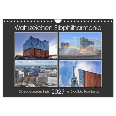 Wahrzeichen Elbphilharmonie (Wandkalender 2027 DIN A4 quer), CALVENDO Monatskalender