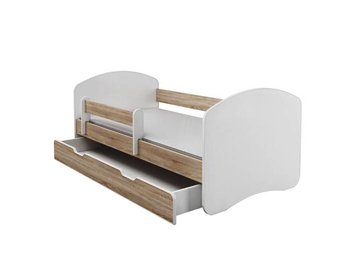 Lit Enfant Bébé 180x80 + TIROIR Matelas Sommier Gratuite Bois de Sonoma ACMA II