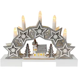 HTI-Living, Weihnachtsbeleuchtung, Leuchtbogen Sterne und Kirche