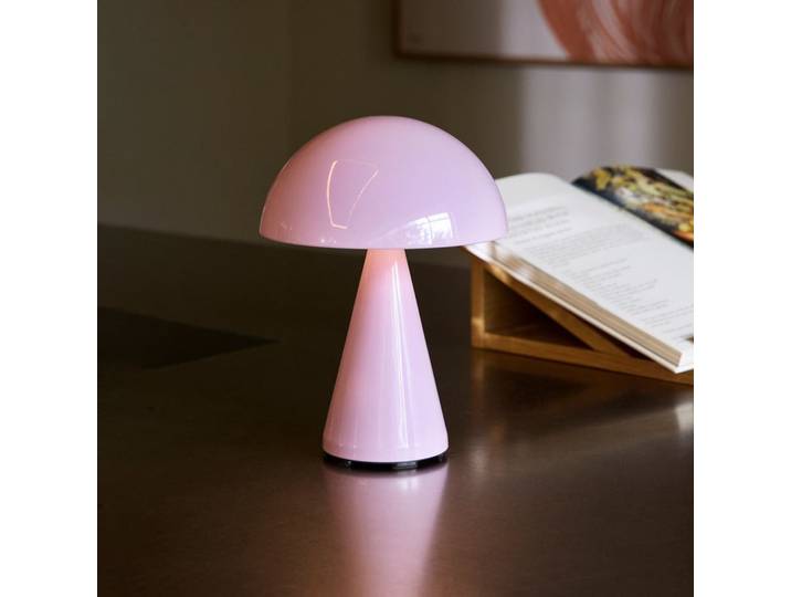 Mush LED-Akku-Tischleuchte, rosa, Höhe 20 cm - HÜBSCH - Terrasse - Modern - Metall - Einflammig