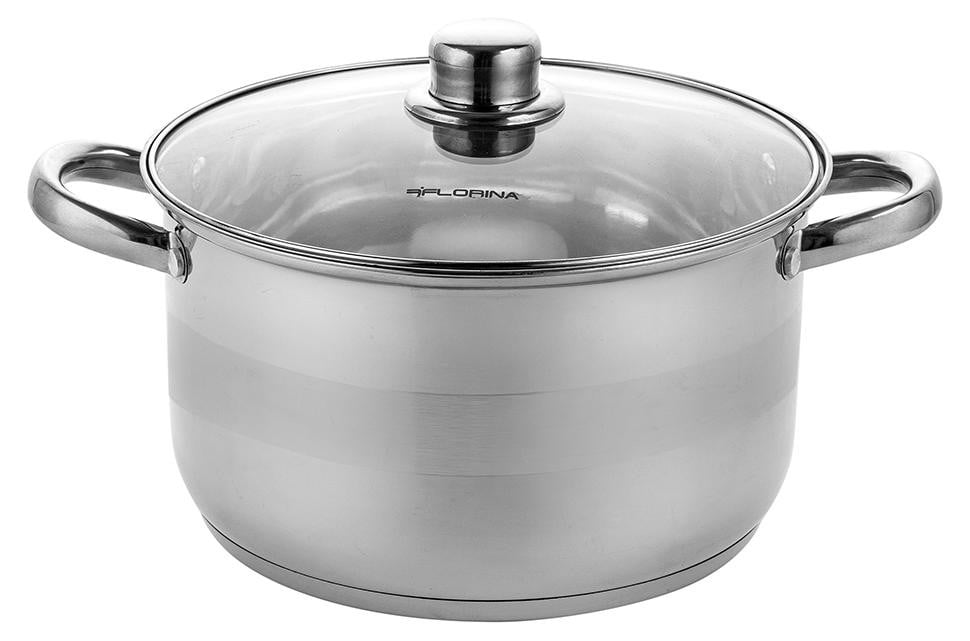 Florina Roestvrijstalen pan, 24 cm, geschikt voor gas en elektrisch