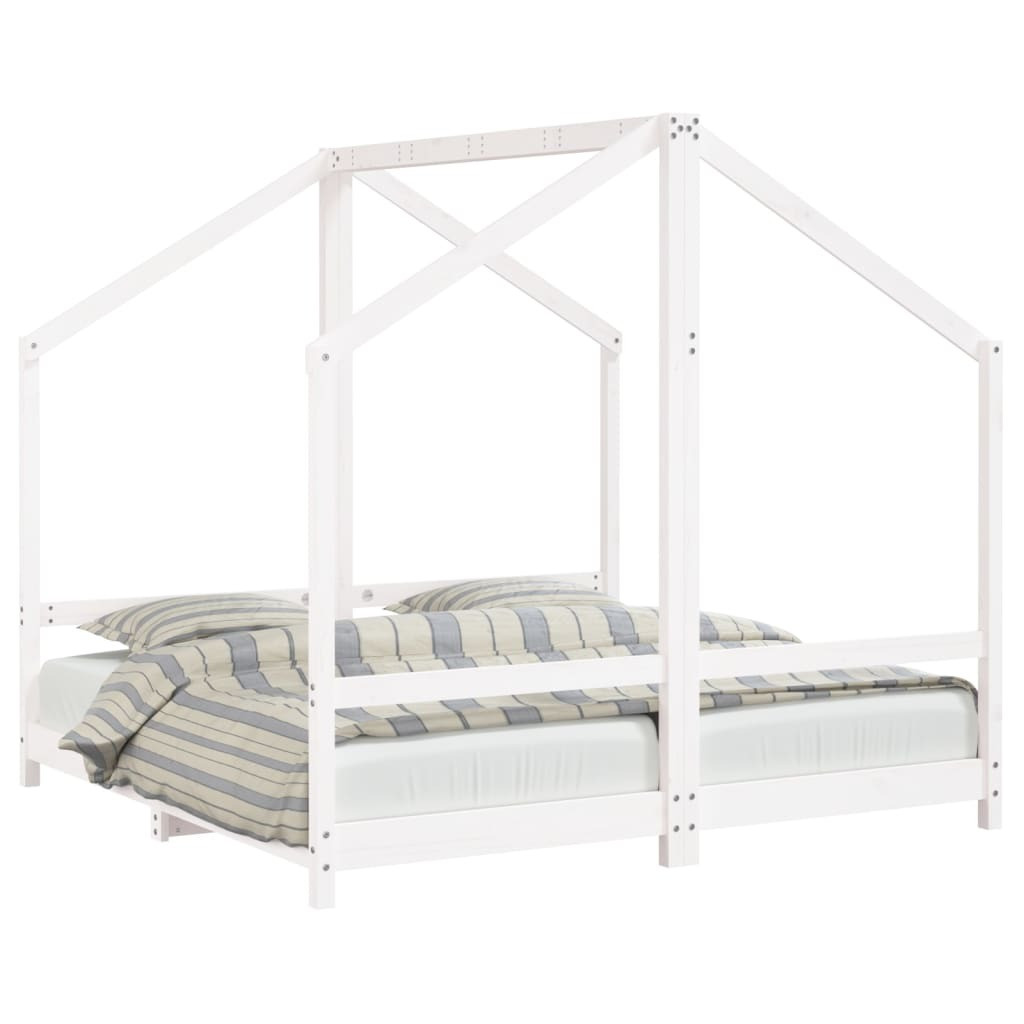 Syfax Kinderbedframe van massief grenenhout, 2x 80x160 cm