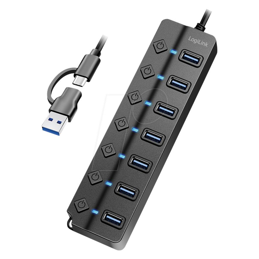 LogiLink UA0420 (USB-A, USB-C, 7 Ports) (UA0420)
