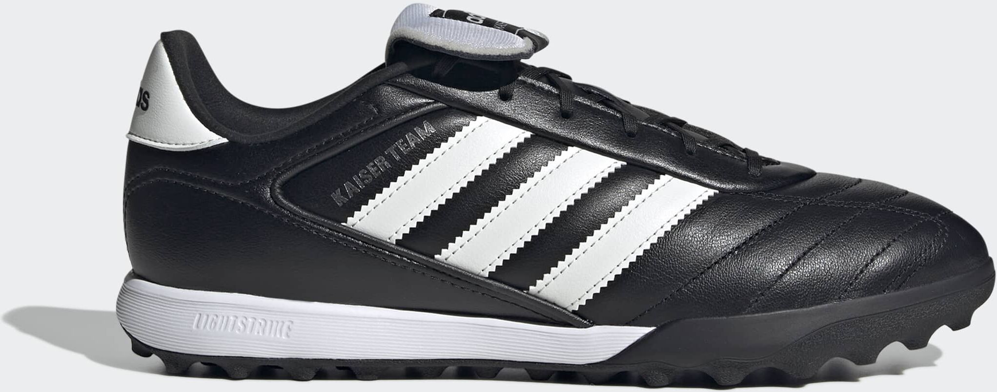 Fussballschuh ADIDAS PERFORMANCE "KAISER TEAM 2 FÜR KUNSTRASEN", Herren, Gr. 43, core schwarz, core weiß, core schwarz, Leder, Synthetik, Schuhe Fussballschuh, für kurzen Kunstrasen, Hart- und Aschenplätze core schwarz, core weiß, core schwarz 43