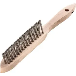Kehlnahtbürste L.290mm 0,35mm rostfr.Draht Besatz-L.135mm 3-reihig 12 LESSMANN