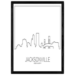 POSTER Jacksonville Skyline A3 Rahmenlos