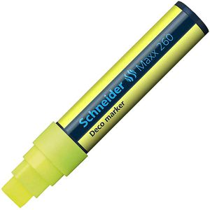 Schneider Kreidestifte Maxx 260, gelb, Strichbreite 5 - 15mm, Keilspitze