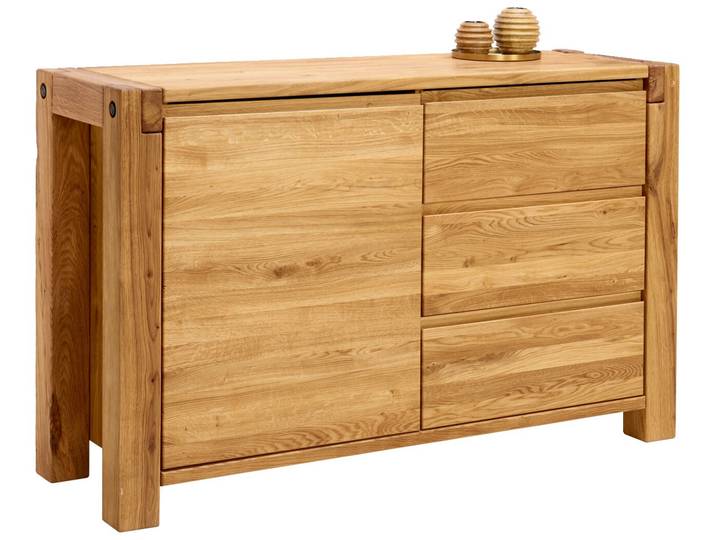 Valnatura Balkenkommode LIGNUM, eiche, Massivholz