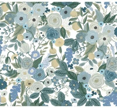 Rifle Paper Co.Garden Party Blue Peel and Stick Wallpaper