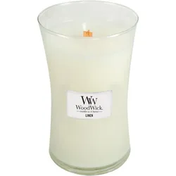 Core WoodWick Linen Kerze groß