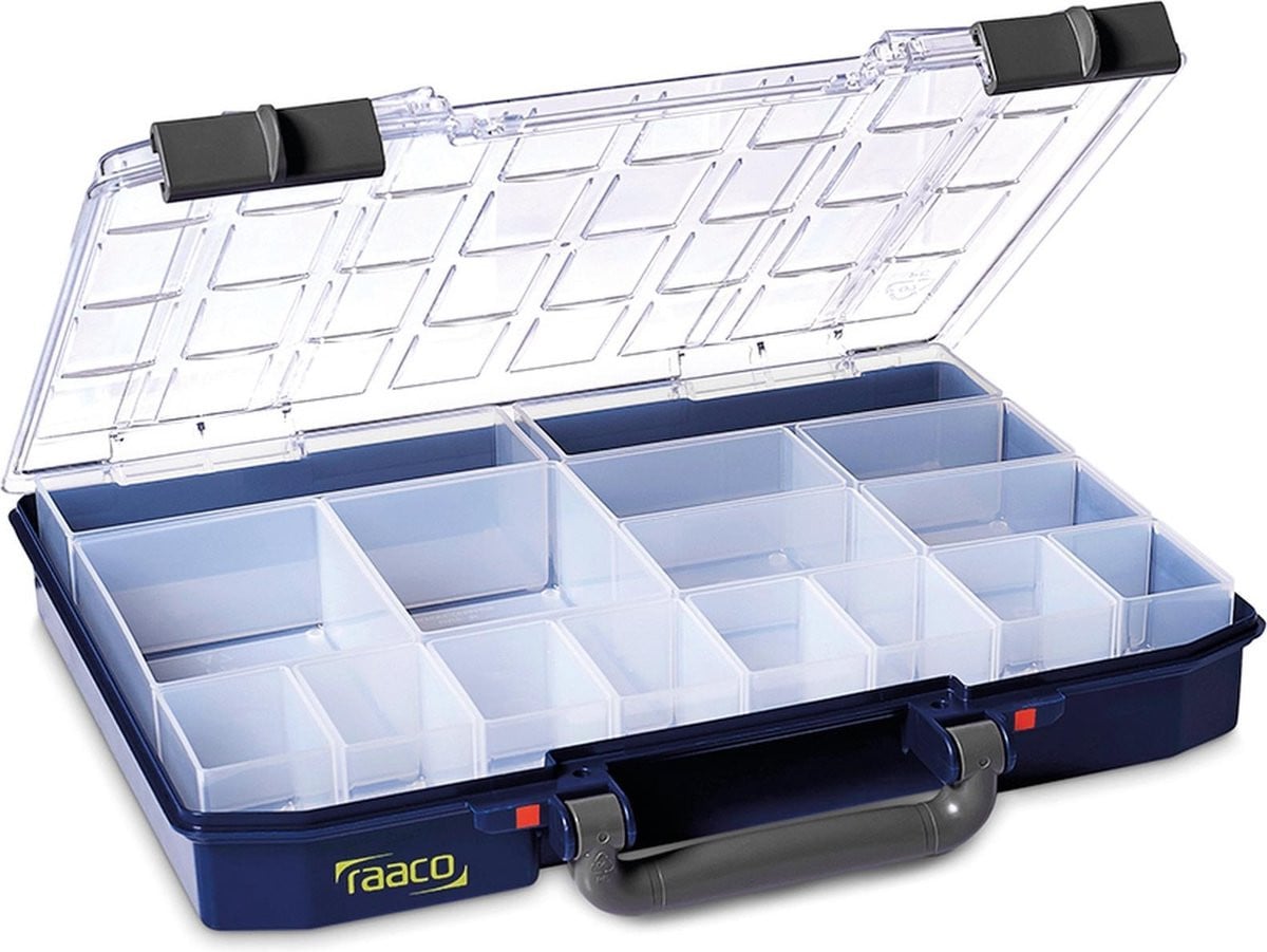 Raaco CarryLite 55 Assortimentsdoos met 16 inzetbakjes - 278 x 337 x 57 mm - 143615