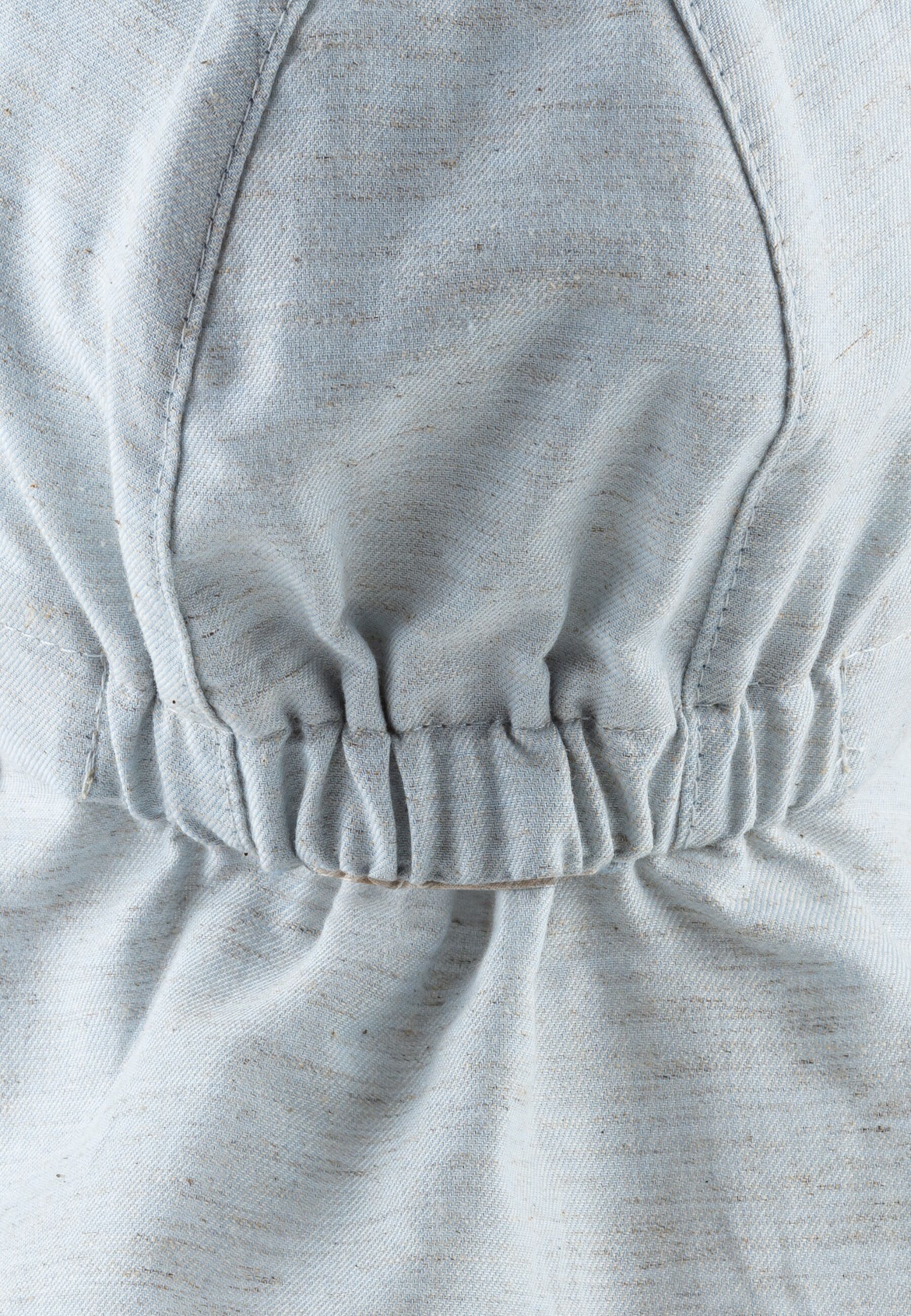 Schirmmütze STERNTALER "Schirmmütze mit Nackenschutz meliert", Jungen, Gr. 53, blau (hellblau), Mützen Schirmmütze
