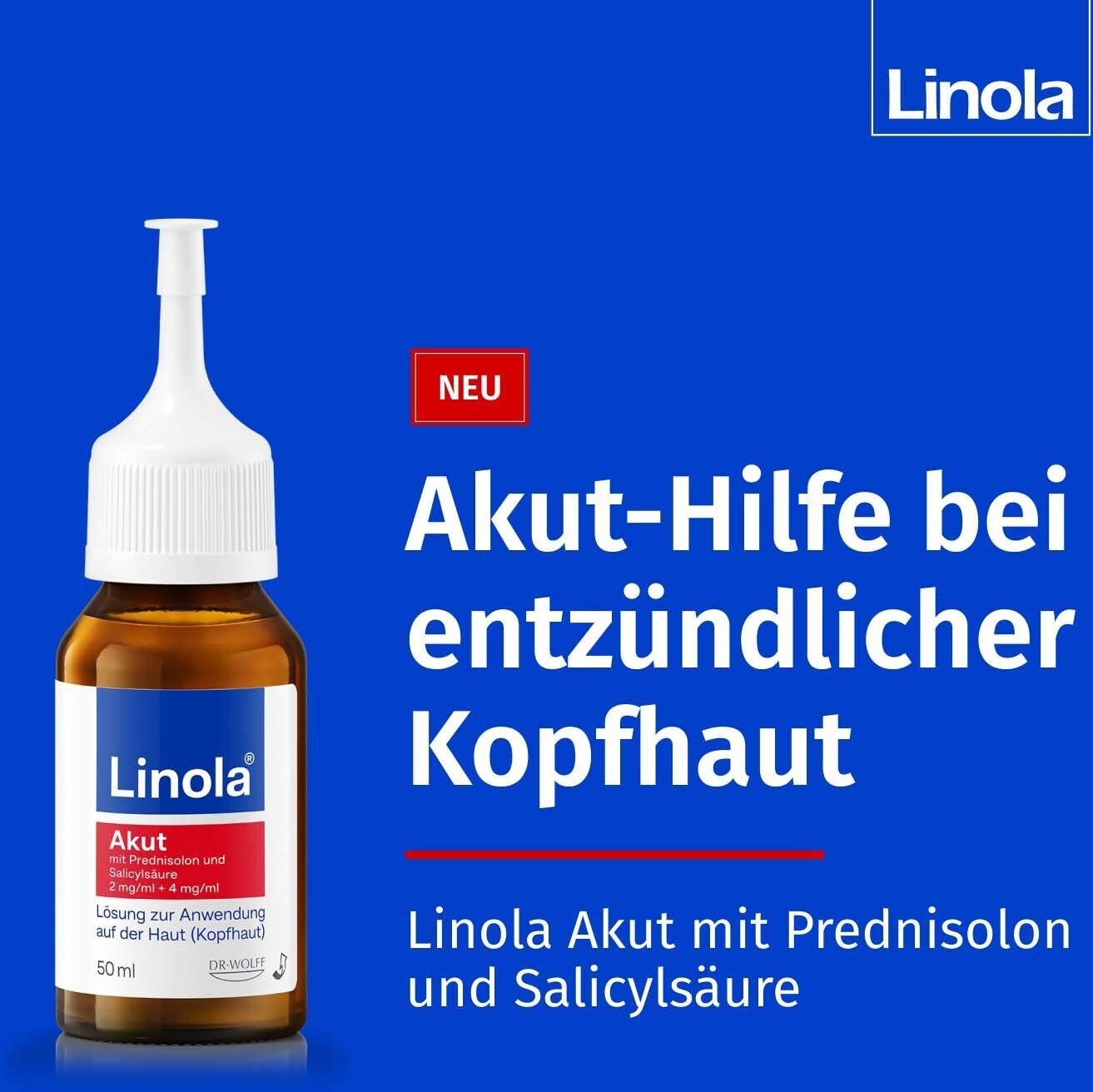 Linola Akut m.Predn.+Salicyls.2+4 mg/ml Lsg.Kopfh. 50 ml Lösung
