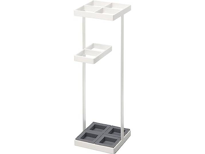 YAMAZAKI Umbrella Stand Porte-Parapluie\, Acier\, Blanc\, 11 x 11 x 36 cm