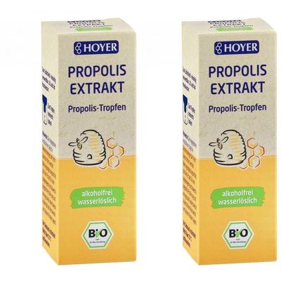 Hoyer Propolis Extrakt Bio alkoholfrei wasserlösl. 2x 2x30 ml Tropfen