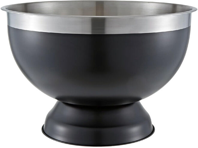 Buckingham Premium Wine Cooler Large Punch Bowl Stainless Steel Champagne Ice Bucket 17.5 litres 40 cm Black 27cm H X 40cm W X 40cm D