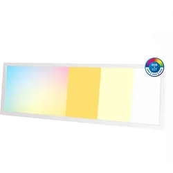 120x30-RGB+CCT LED Panel Deckenleuchte Farbig Farbwechsler dimmbar mit Fernbedienung