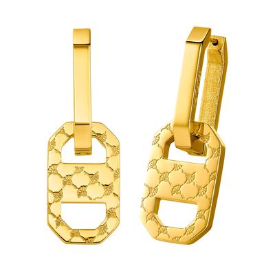 Paar Creolen JOOP "2035137", gold (gelbgoldfarben), Ohrringe, Damen, Edelstahl, Einhänger abnehmbar