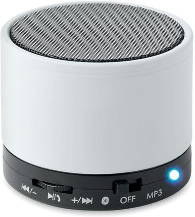 Enceinte publicitaire sans fil ROUND BASS blanc