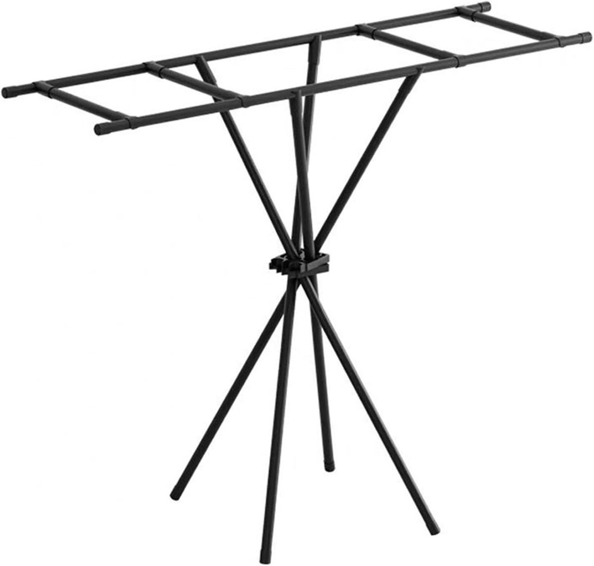 Inklapbaar wasrek voor linnen en kleding, zwart, Hoogte: 140 cm