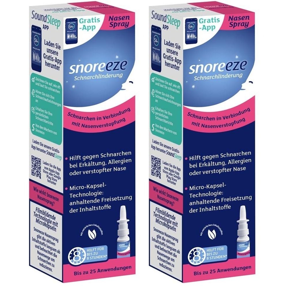 Snoreeze Schnarchlinderung Nasenspray 2x 2x10 ml
