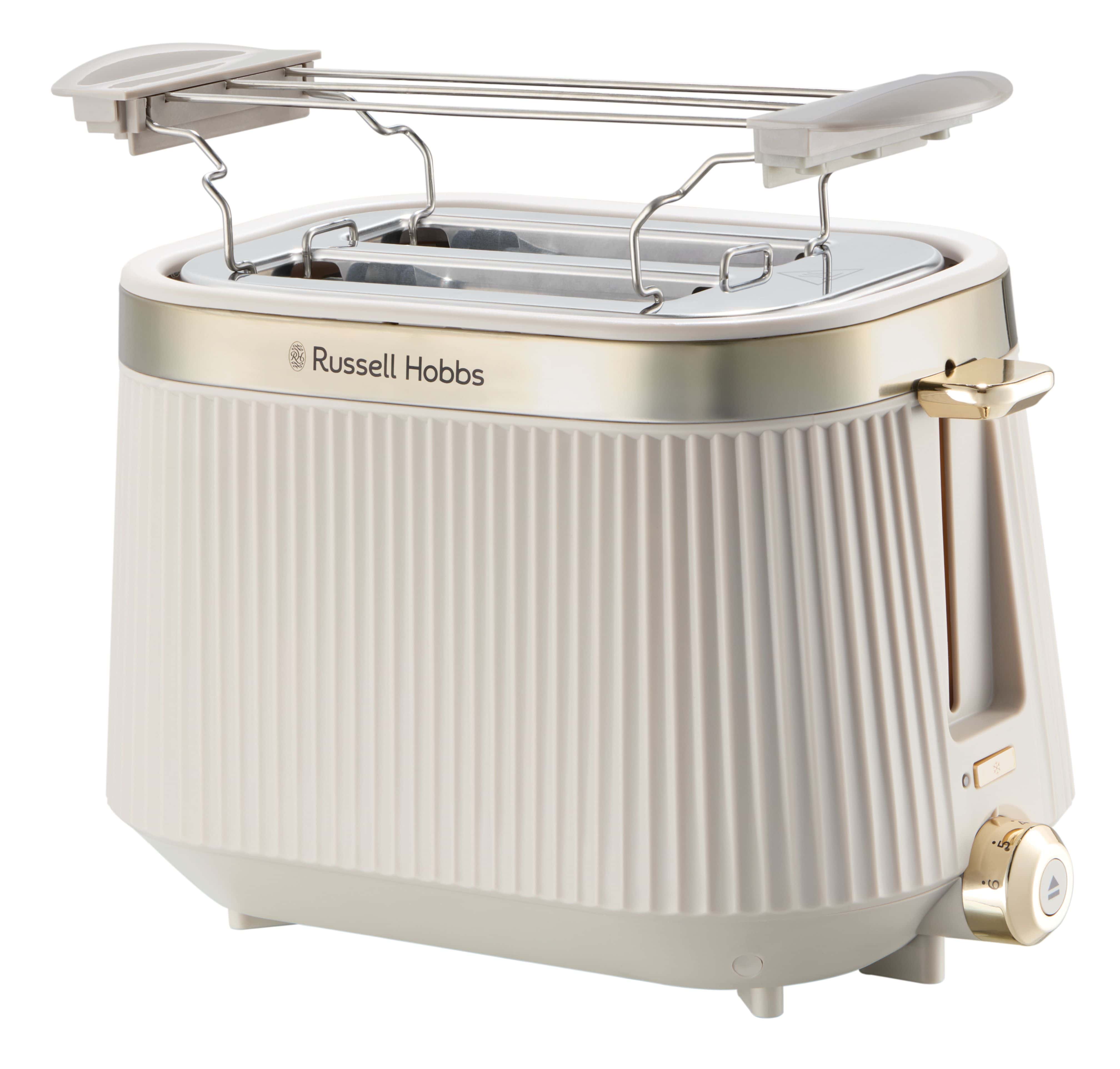 Russell Hobbs 26761-56 Bronte Toaster 980 W 2 Scheibe(n) 6 Stufen (Gold, Steinfarbe)