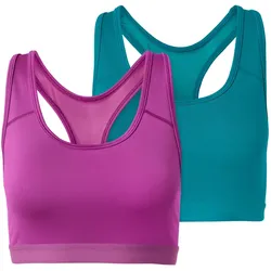 Tchibo - 2 Sport-BHs - Damen - Gr. L - violett