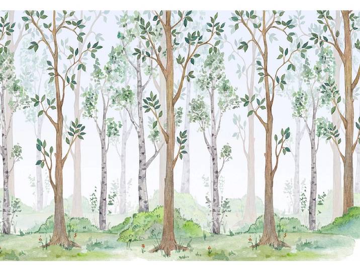 Tapete FOREST 1 Stück vliesfaser cremeweiss 104x70.5x1cm