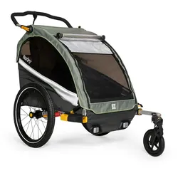 Burley D'LITE X Double Kinderanhänger 2024 - Sage Green/grau