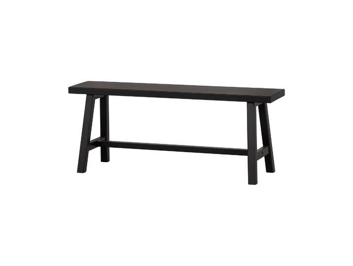 Banc en pin noir, 2 places - Woood, Imme - 110x35x45 cm