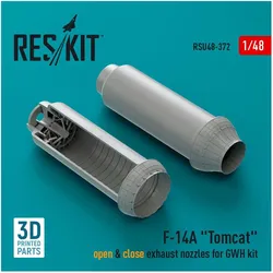 ResKit F-14A Tomcat open & close exhaust nozzles for GWH kit (3D Printed)