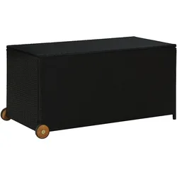 vidaXL Garten-Auflagenbox Schwarz 120x65x61 cm Poly Rattan