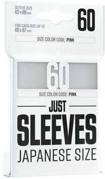 Gamegenic Just Sleeves: Japanese Size White, 60 Protective Card Sleeves for Japanese-Size Game Cards, Ages 8+
