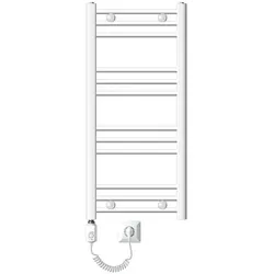 BADHEIZKÖRPER elektrisch Sahara 400x800 mm Weiß gebogen mit Heizstab 300W