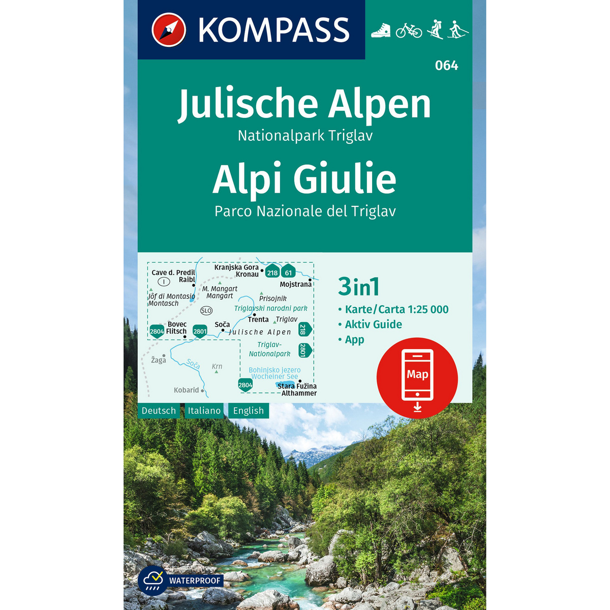 Kompass Verlag WK 064 Julische Alpen-Nationalpark Triglav (Größe One Size, 2. Aufl. 2024)