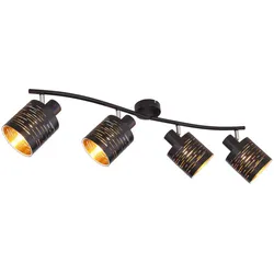 Globo 15342-4 Tunno Strahler Metall Schwarz, 4X E14 Led