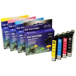 Kompatibel 4er Set Epson Gänseblümchen, T1816, 18XL, C13T18164010 Druckerpatronen Tinte von D&C
